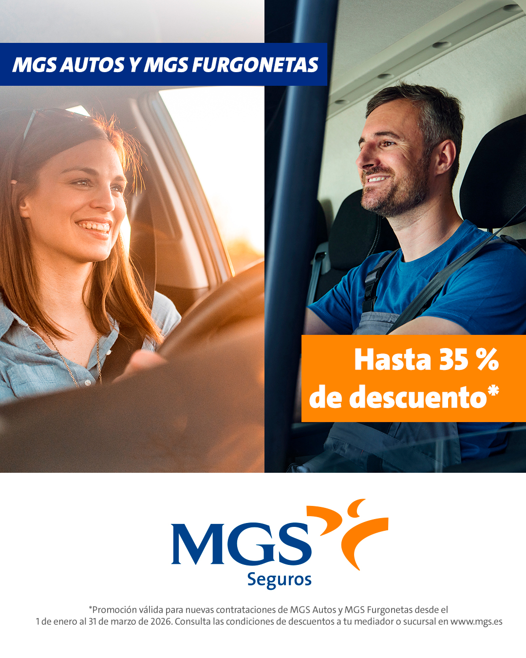 MGS car and van insurance offer 2026 up to 35% discount Gabinet Senia Lloret de Mar